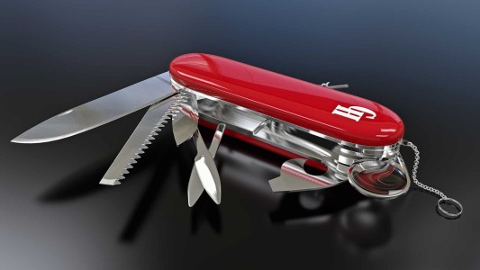 Swiss Army knife in KeyShot